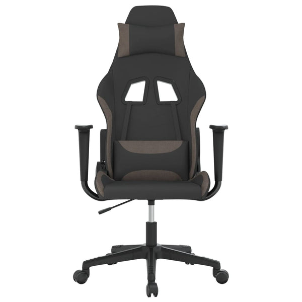 Gaming-Stuhl Schwarz und Taupe Stoff