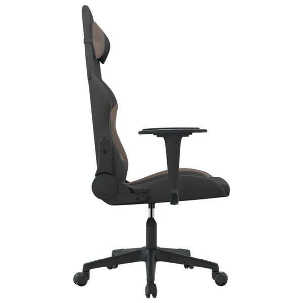 Gaming-Stuhl Schwarz und Taupe Stoff
