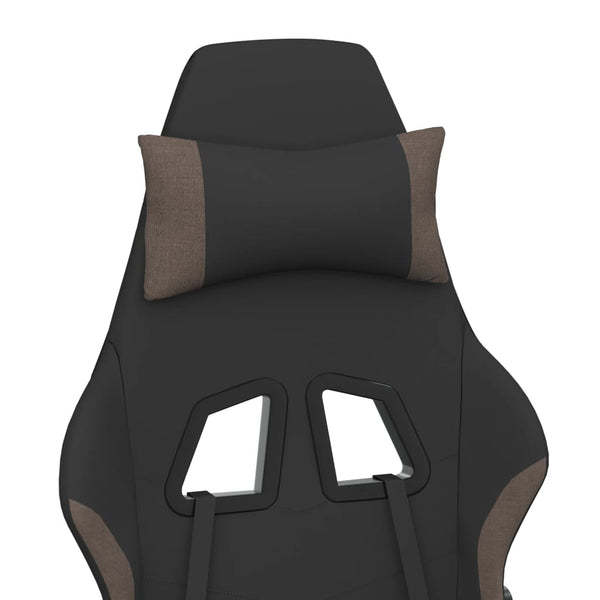 Gaming-Stuhl Schwarz und Taupe Stoff