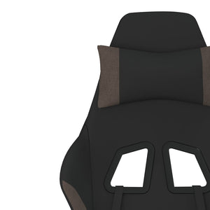 Gaming-Stuhl Schwarz und Taupe Stoff