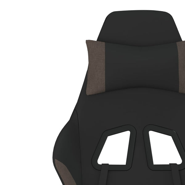Gaming-Stuhl Schwarz und Taupe Stoff