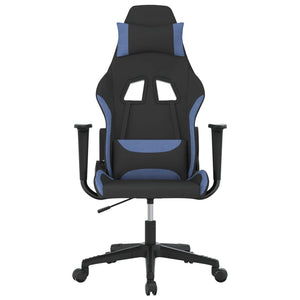 Gaming-Stuhl Schwarz und Blau Stoff