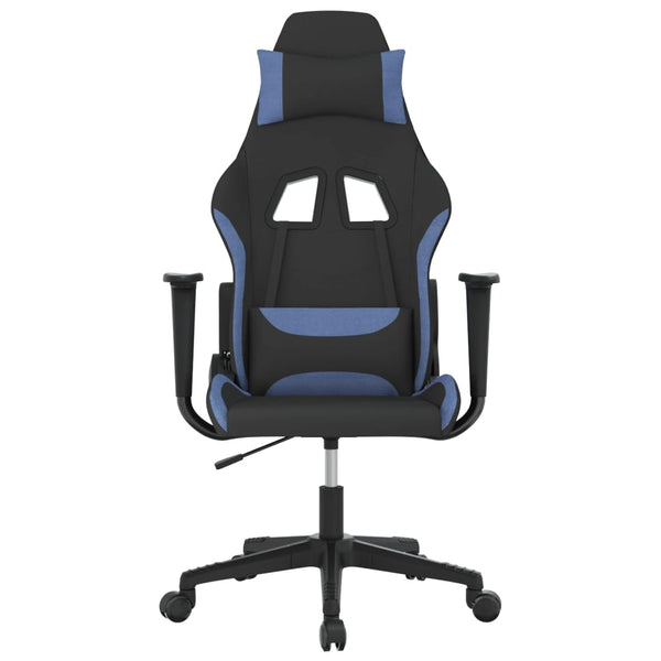 Gaming-Stuhl Schwarz und Blau Stoff
