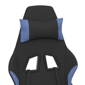 Gaming-Stuhl Schwarz und Blau Stoff