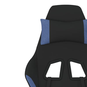Gaming-Stuhl Schwarz und Blau Stoff
