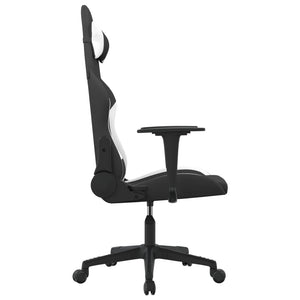 Gaming-Stuhl Schwarz und Weiß Stoff