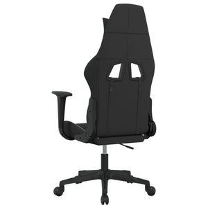 Gaming-Stuhl Schwarz und Weiß Stoff