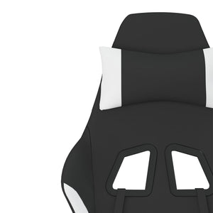 Gaming-Stuhl Schwarz und Weiß Stoff