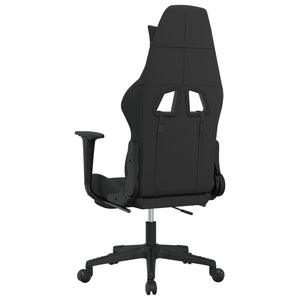 Gaming-Stuhl mit Fußstütze Schwarz und Taupe Stoff
