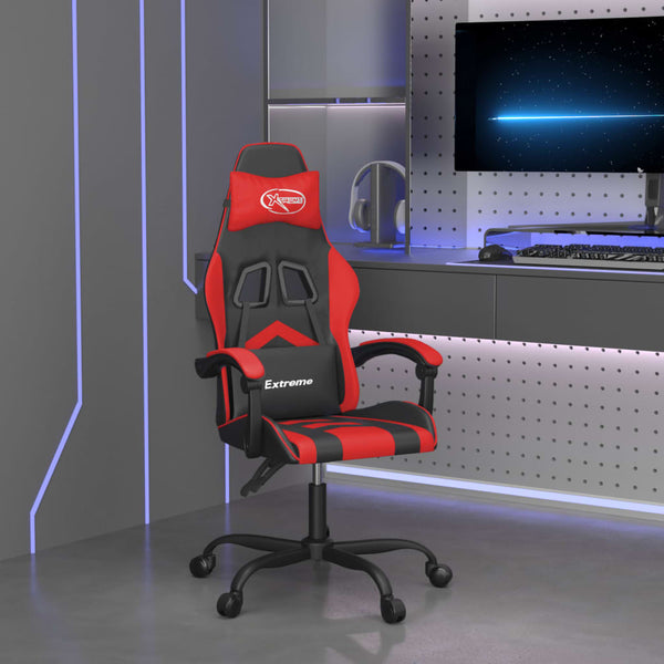 Gaming-Stuhl Schwarz und Rot Kunstleder