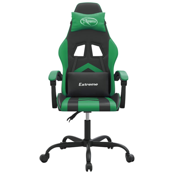 Gaming-Stuhl Schwarz und Grün Kunstleder