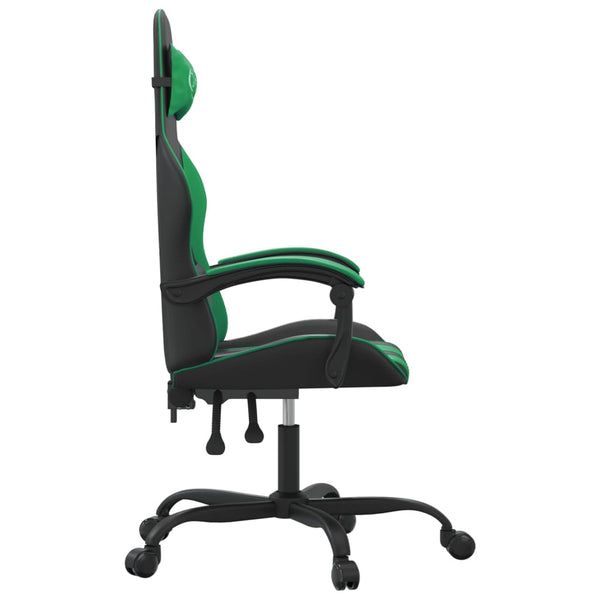 Gaming-Stuhl Schwarz und Grün Kunstleder