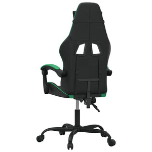 Gaming-Stuhl Schwarz und Grün Kunstleder