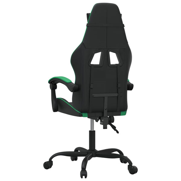 Gaming-Stuhl Schwarz und Grün Kunstleder