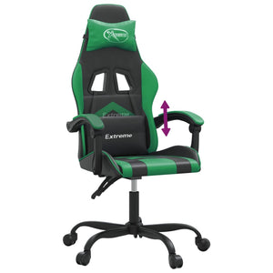 Gaming-Stuhl Schwarz und Grün Kunstleder