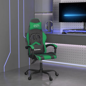 Gaming-Stuhl Schwarz und Grün Kunstleder