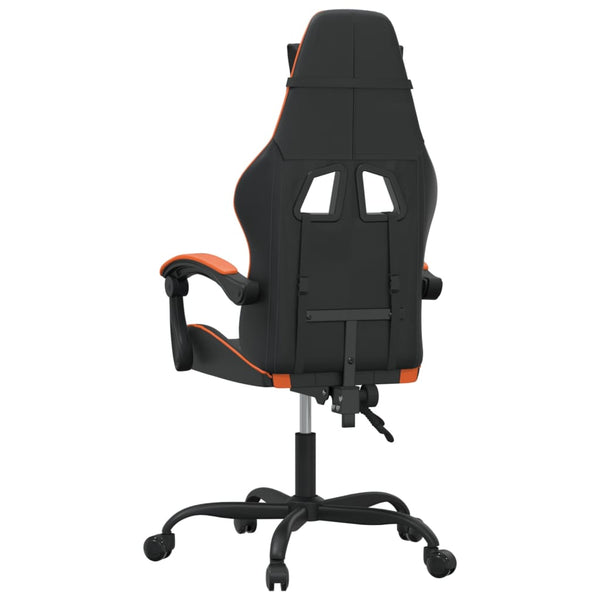 Gaming-Stuhl Schwarz und Orange Kunstleder