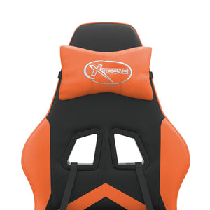 Gaming-Stuhl Schwarz und Orange Kunstleder