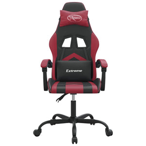 Gaming-Stuhl Schwarz und Weinrot Kunstleder