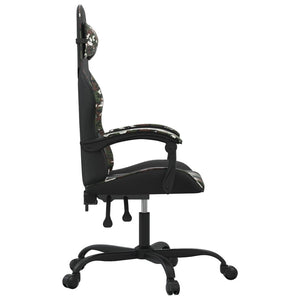 Gaming-Stuhl Schwarz und Tarnfarben Kunstleder