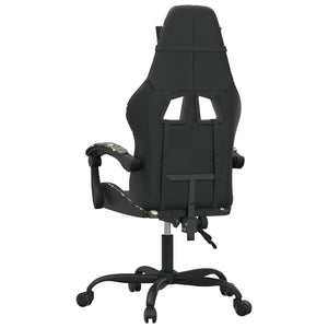 Gaming-Stuhl Schwarz und Tarnfarben Kunstleder