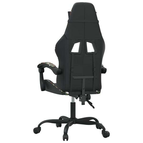 Gaming-Stuhl Schwarz und Tarnfarben Kunstleder