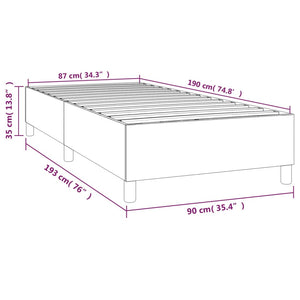 Boxspringbettgestell Grün 90x190 cm Stoff