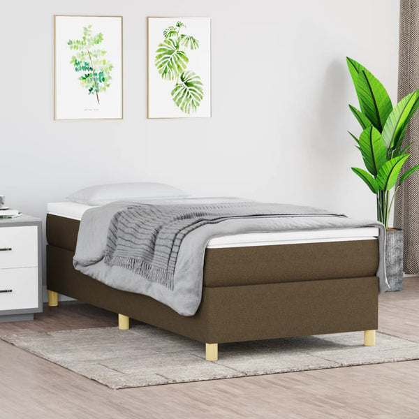 Boxspringbettgestell Dunkelbraun 80x200 cm Stoff