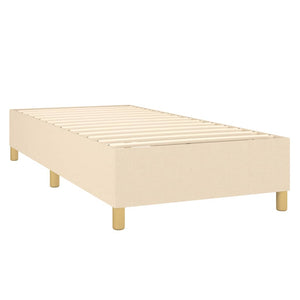 Boxspringbettgestell Creme 80x200 cm Stoff
