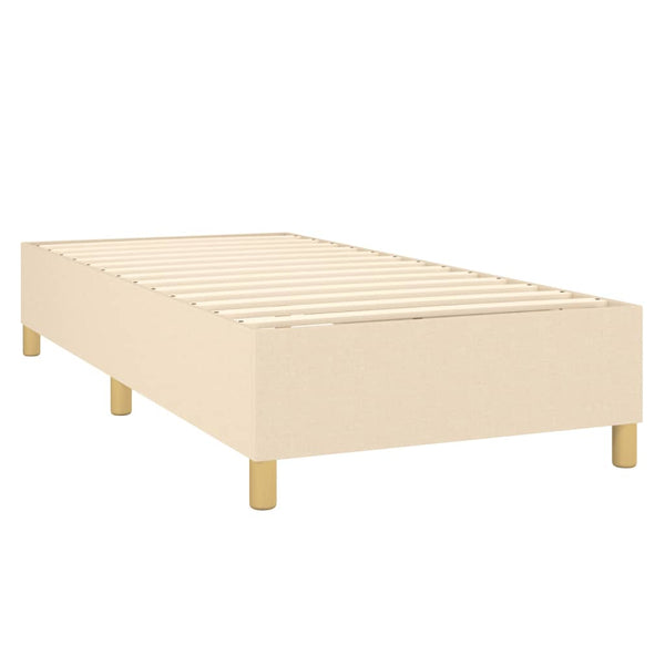 Boxspringbettgestell Creme 80x200 cm Stoff