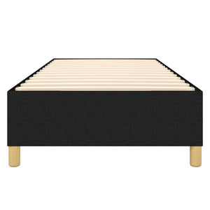 vidaXL Cadre de lit avec sommier tapissier Noir 90x190 cm Tissu