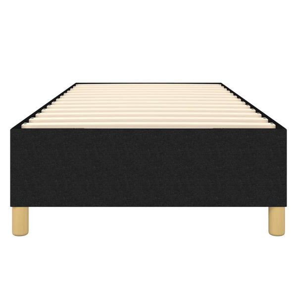 vidaXL Cadre de lit avec sommier tapissier Noir 90x190 cm Tissu