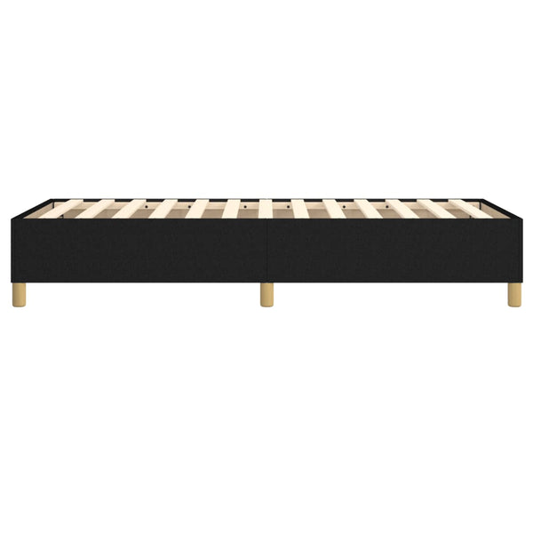 vidaXL Cadre de lit avec sommier tapissier Noir 90x190 cm Tissu