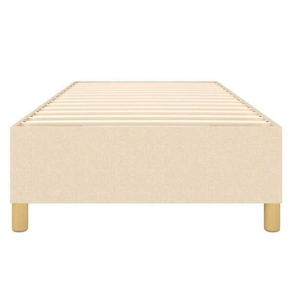 Boxspringbettgestell Creme 90x190 cm Stoff