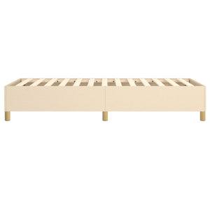 Boxspringbettgestell Creme 90x190 cm Stoff