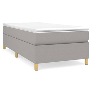 Boxspringbettgestell Hellgrau 90x200 cm Stoff