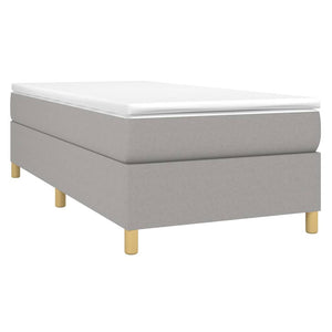Boxspringbettgestell Hellgrau 90x200 cm Stoff