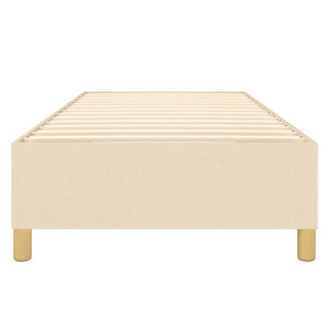 Boxspringbettgestell Creme 90x200 cm Stoff