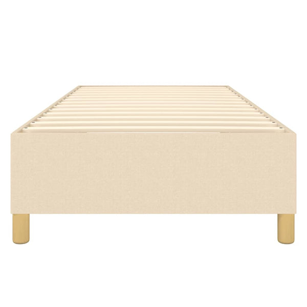 Boxspringbettgestell Creme 90x200 cm Stoff