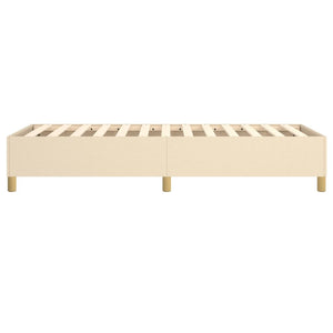 Boxspringbettgestell Creme 90x200 cm Stoff
