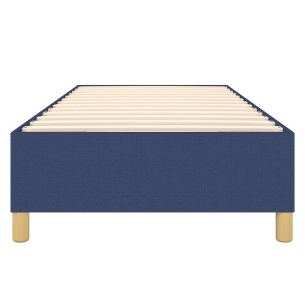 vidaXL Box Spring Bed Frame Blue 90x200 cm Fabric