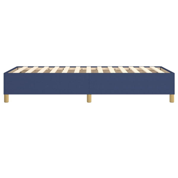 vidaXL Box Spring Bed Frame Blue 90x200 cm Fabric