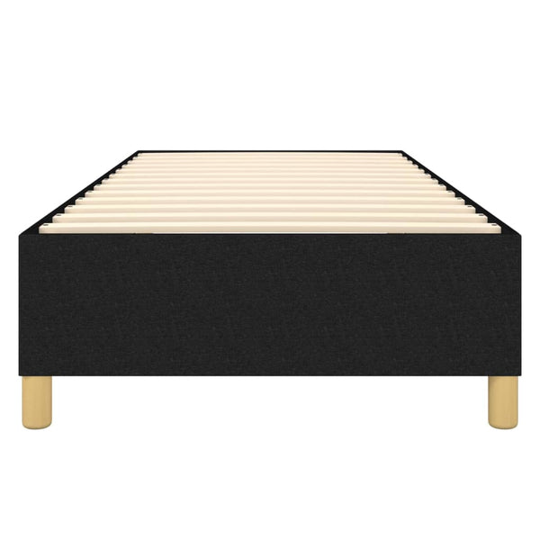 vidaXL Cadre de lit double rembourré en tissu noir 100 x 200 cm