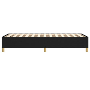 vidaXL Cadre de lit double rembourré en tissu noir 100 x 200 cm
