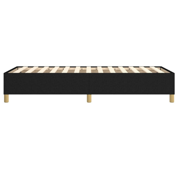 vidaXL Cadre de lit double rembourré en tissu noir 100 x 200 cm