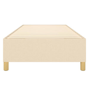 Boxspringbettgestell Creme 100x200 cm Stoff