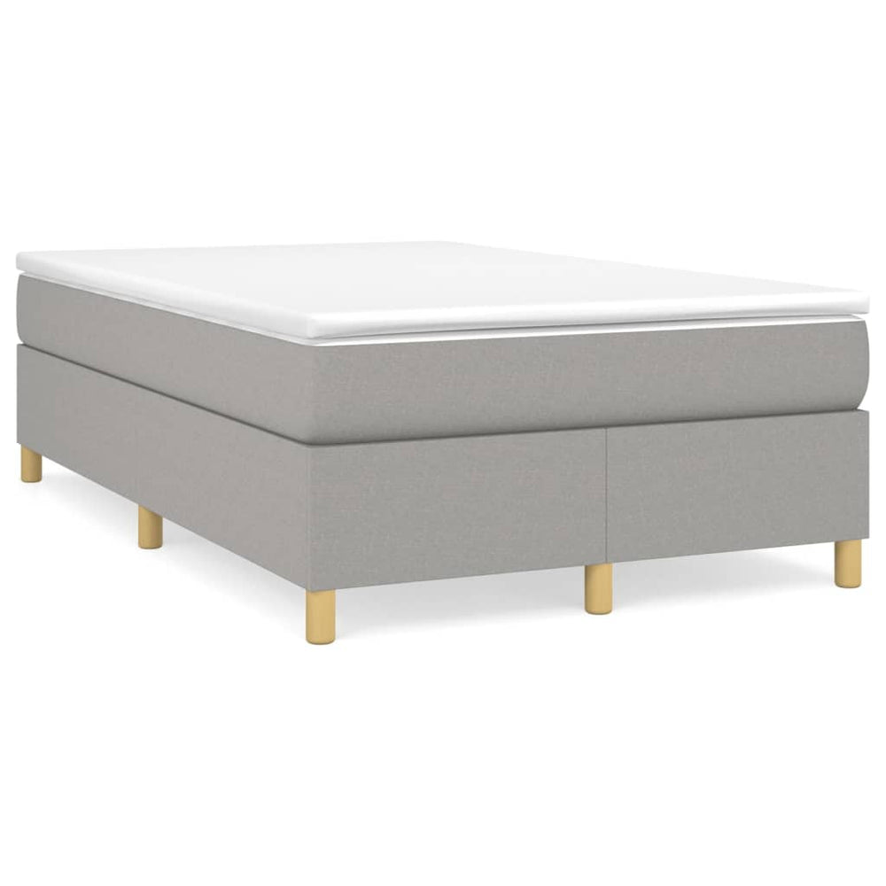 vidaXL Cadre de lit double rembourré gris clair 120x200 cm Tissu