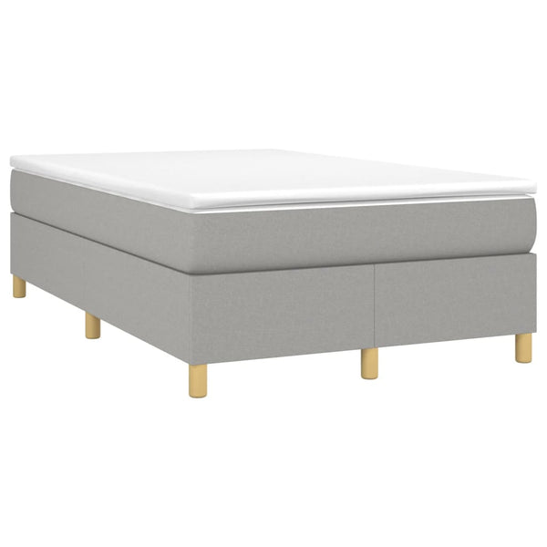 Boxspringbettgestell Hellgrau 120x200 cm Stoff