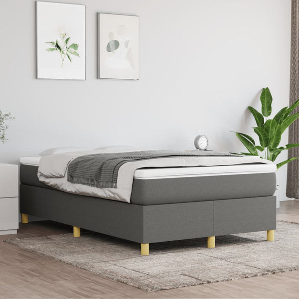 Boxspringbettgestell Dunkelgrau 120x200 cm Stoff