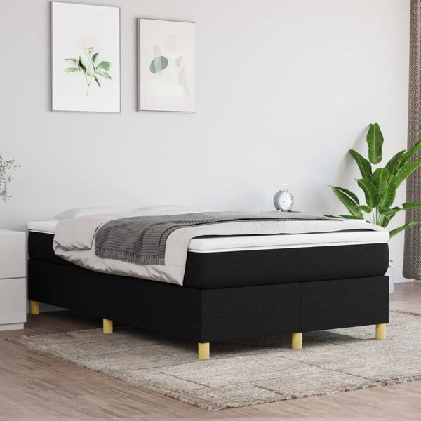 Boxspringbettgestell Schwarz 120x200 cm Stoff